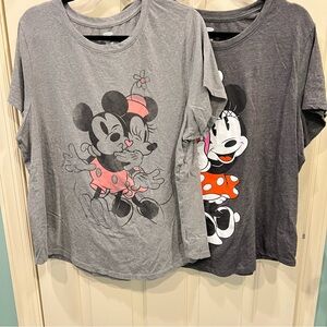 TWO Mickey and Minnie shirts